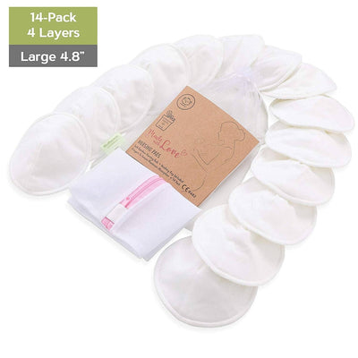 Comfy Organic Nursing Pads (Soft White, Large 4.8")