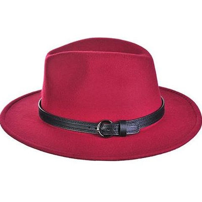 Burgundy Panama Hat
