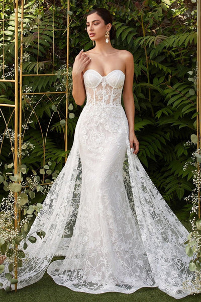 Fitted Overskirt Bridal Gown