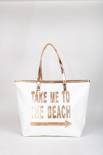 ‘Take Me To The Beach’ Beach Tote