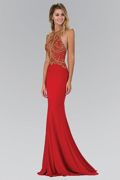 Prom Dress Juliette Red Beaded Gown freeshipping - My Royal Closet