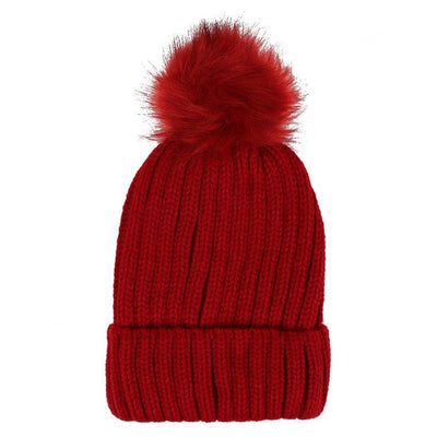 Burgundy Knit Winter Hat