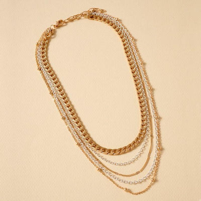 Chain Linked Layered Necklace